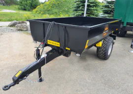 Palmse trailer tractor trailer. Black dumper.