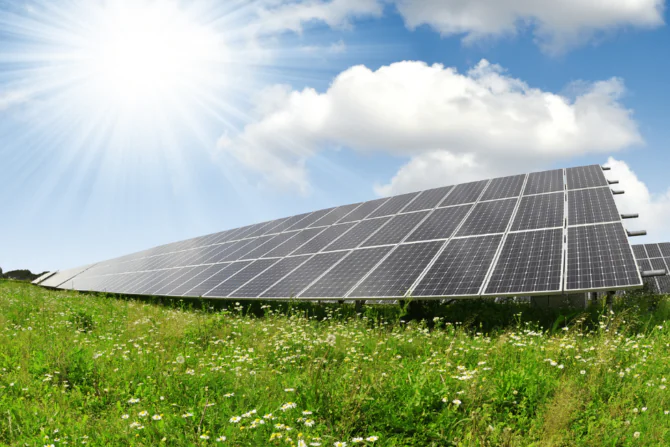 Solar panel park - sustainability is important